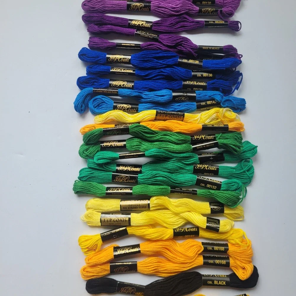 Vintage Embroidery Floss Lot JP Coats American Thread Co Star Six Strand